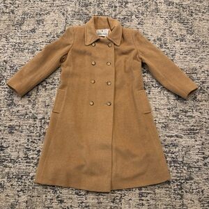 Vintage Rothschild 100% Camel Hair Double Breasted Coat Long Jacket Rare Read